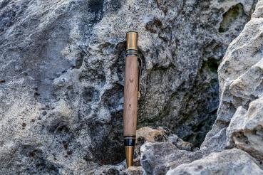 Drehkugelschreiber Earl Twist Messing Antik